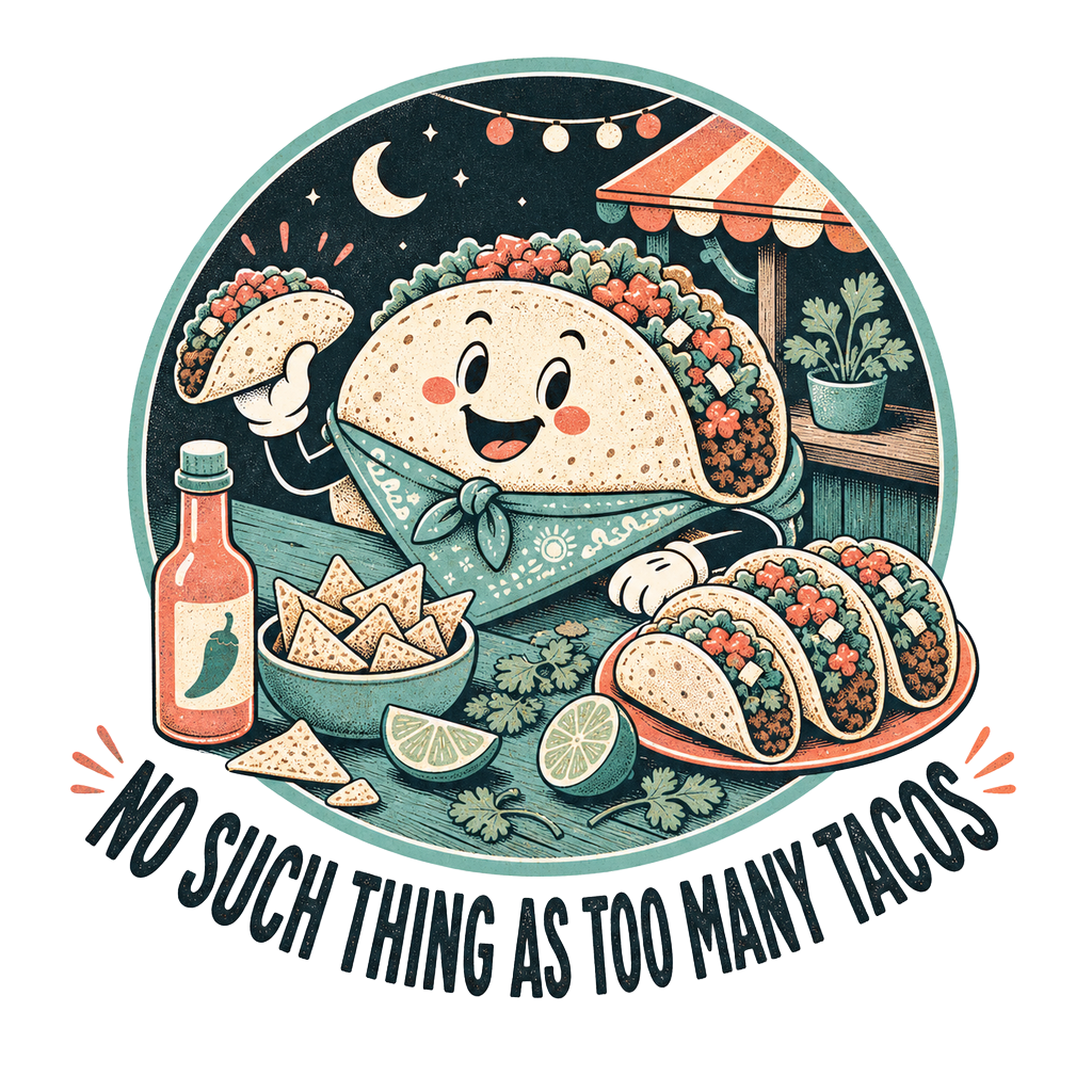 NO SUCH THING AS TOO MANY TACOS — art by Bazzai Studio