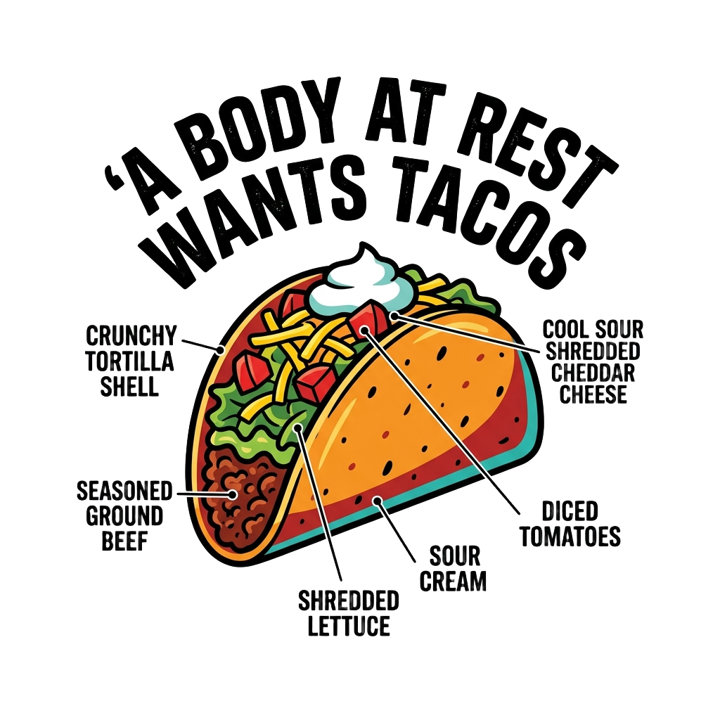 Tacos Over Everything — taco tuesday devotee t-shirt design by Bazzai Studio