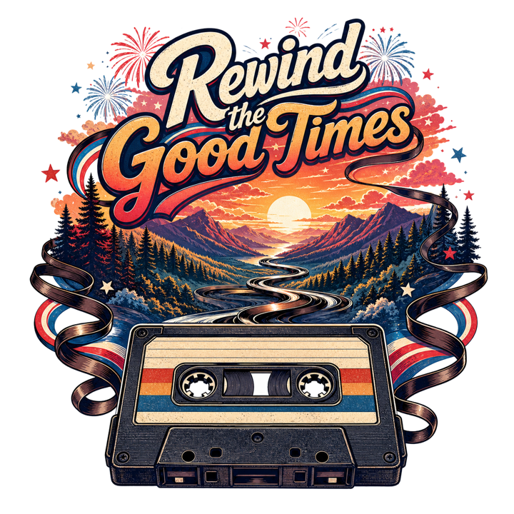 Cassette Tape Nostalgia — trail life t-shirt design by Bazzai Studio