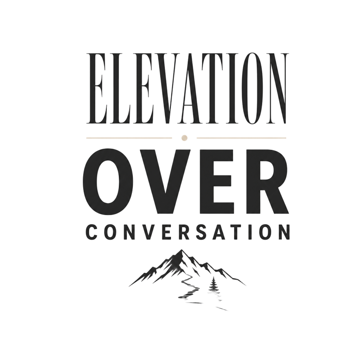 ELEVATION OVER CONVERSATION — trail life t-shirt design by Bazzai Studio