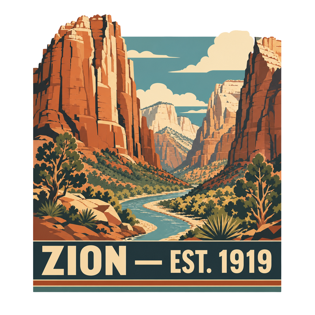 National Park Specific (WPA Style) — art by Bazzai Studio