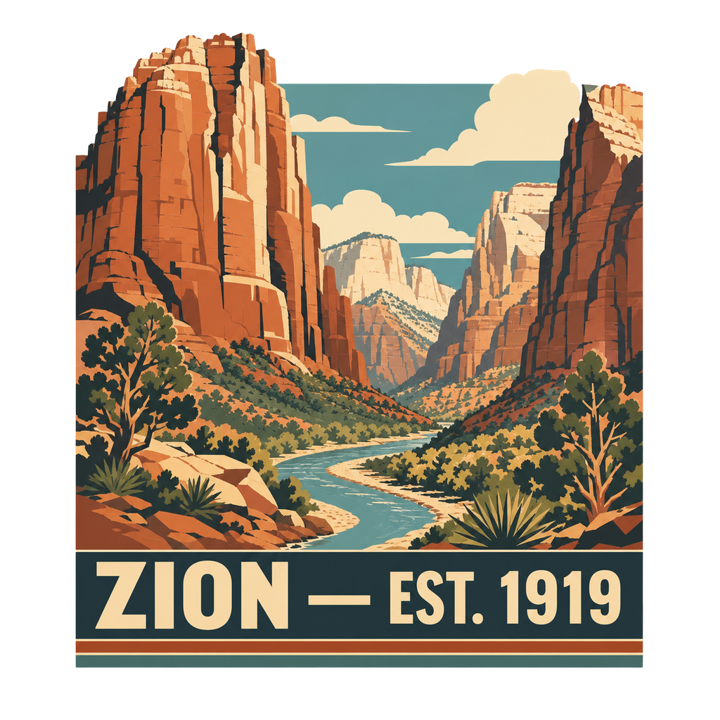 National Park Specific (WPA Style) — trail life t-shirt design by Bazzai Studio