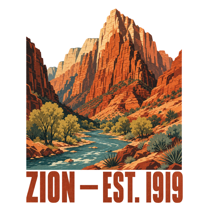 National Park Specific (WPA Style) — hiking t-shirt design by Bazzai Studio