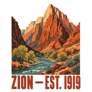 National Park Specific (WPA Style) — art by Bazzai Studio