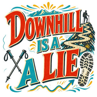 DOWNHILL IS A LIE — art by Bazzai Studio