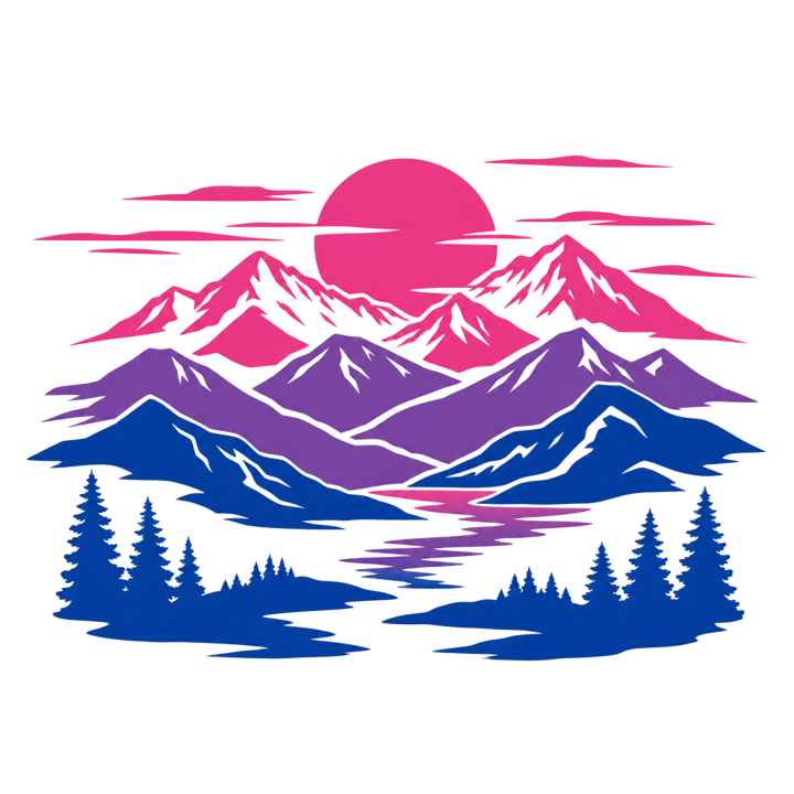 Subtle Pride — Bi Palette — trail life t-shirt design by Bazzai Studio