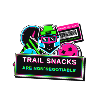 TRAIL SNACKS ARE NON-NEGOTIABLE — art by Bazzai Studio