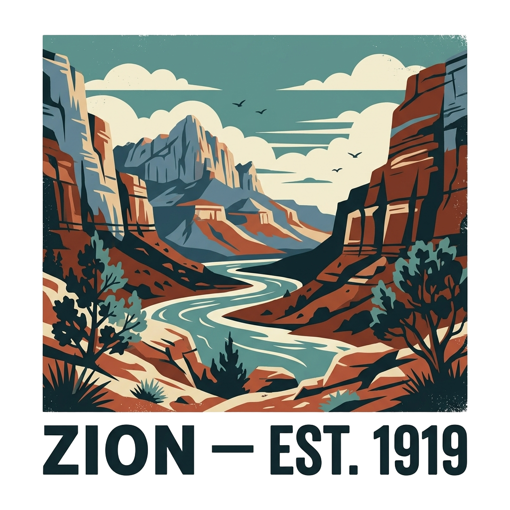 National Park Specific (WPA Style) — art by Bazzai Studio
