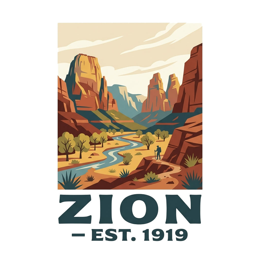 National Park Specific (WPA Style) — art by Bazzai Studio