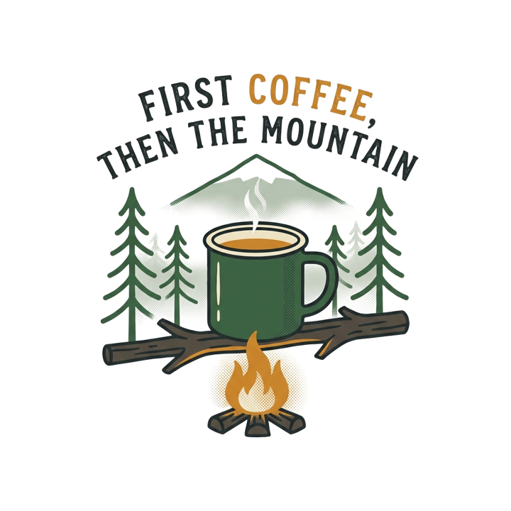 Camping Coffee — trail life t-shirt design by Bazzai Studio