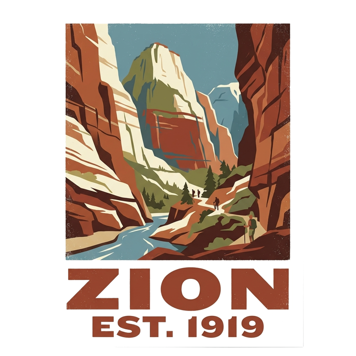 National Park Specific (WPA Style) — trail life t-shirt design by Bazzai Studio