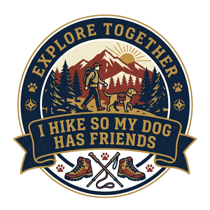 I HIKE SO MY DOG HAS FRIENDS — hiking t-shirt design by Bazzai Studio