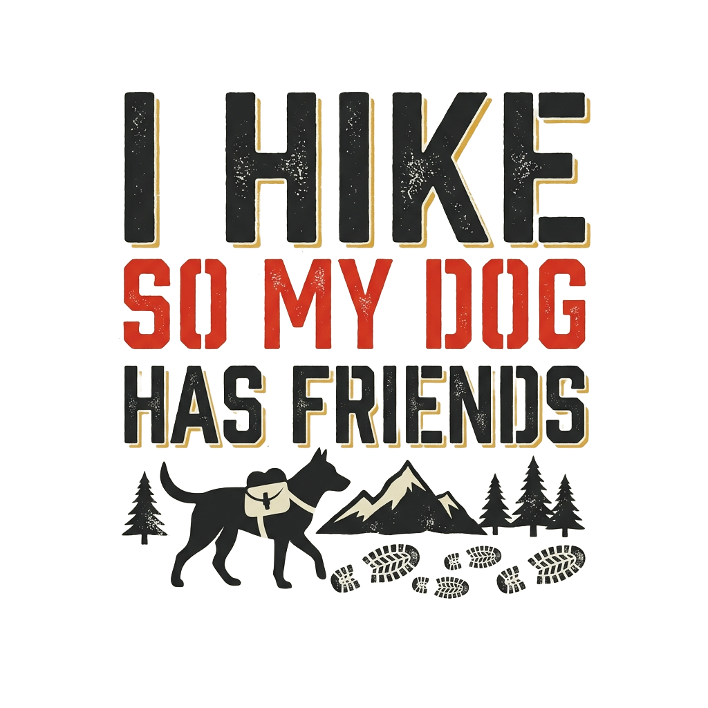 I HIKE SO MY DOG HAS FRIENDS — art by Bazzai Studio