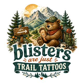 blisters are just trail tattoos — art by Bazzai Studio