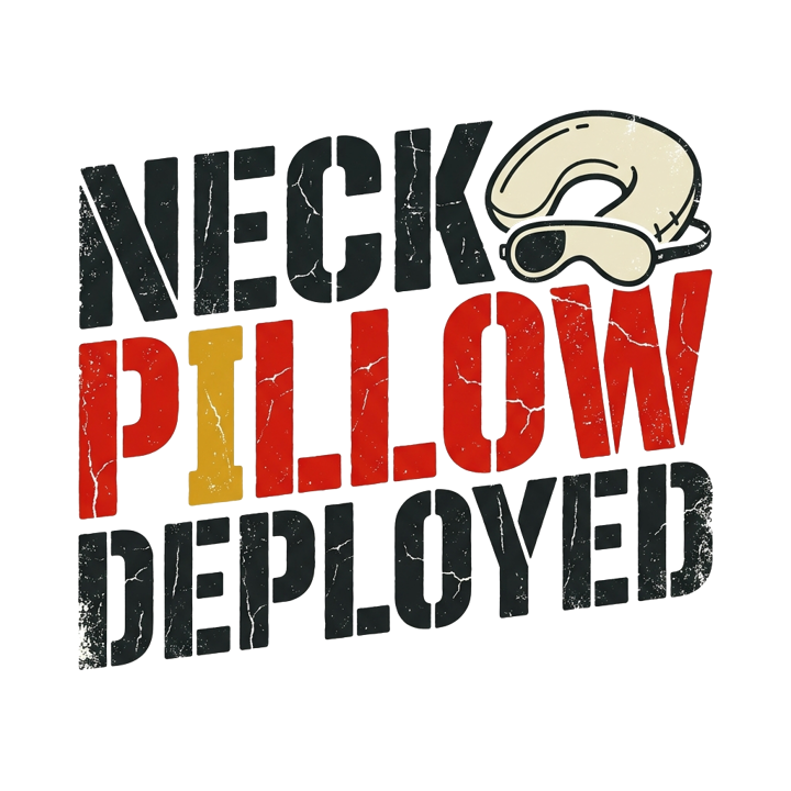 NECK PILLOW DEPLOYED — travel sleep life t-shirt design by Bazzai Studio