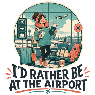 I'D RATHER BE AT THE AIRPORT — art by Bazzai Studio