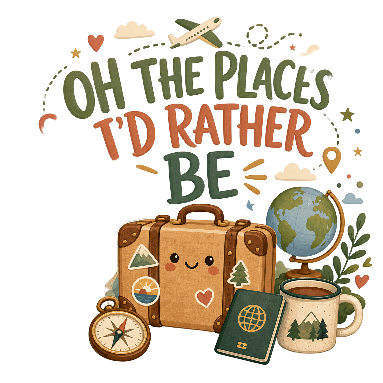 OH THE PLACES I'D RATHER BE — art by Bazzai Studio