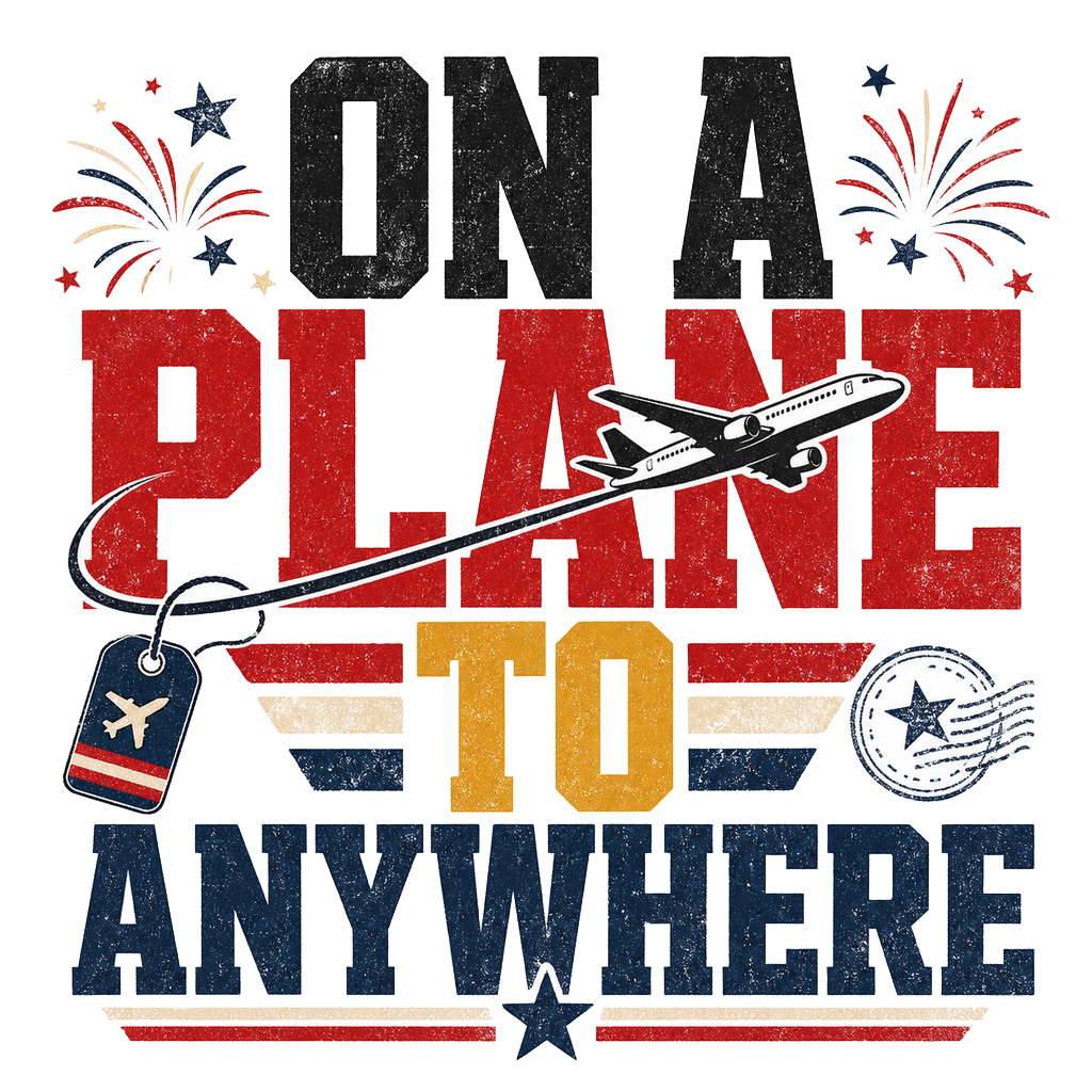 ON A PLANE TO ANYWHERE — art by Bazzai Studio