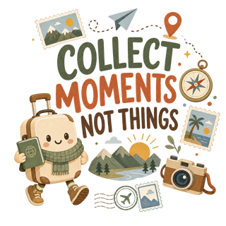COLLECT MOMENTS NOT THINGS — art by Bazzai Studio