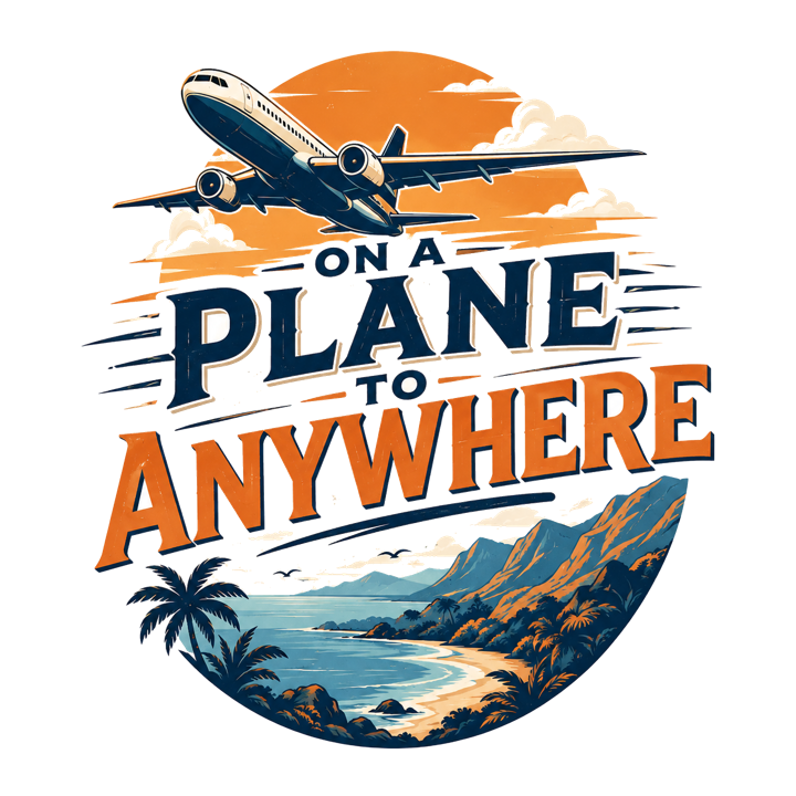 ON A PLANE TO ANYWHERE — travel wanderer life t-shirt design by Bazzai Studio