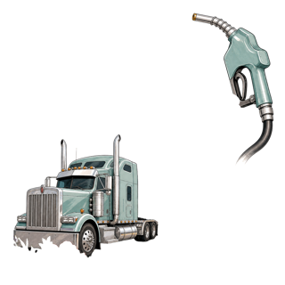 Powered by diesel and gas station coffee — art by Bazzai Studio
