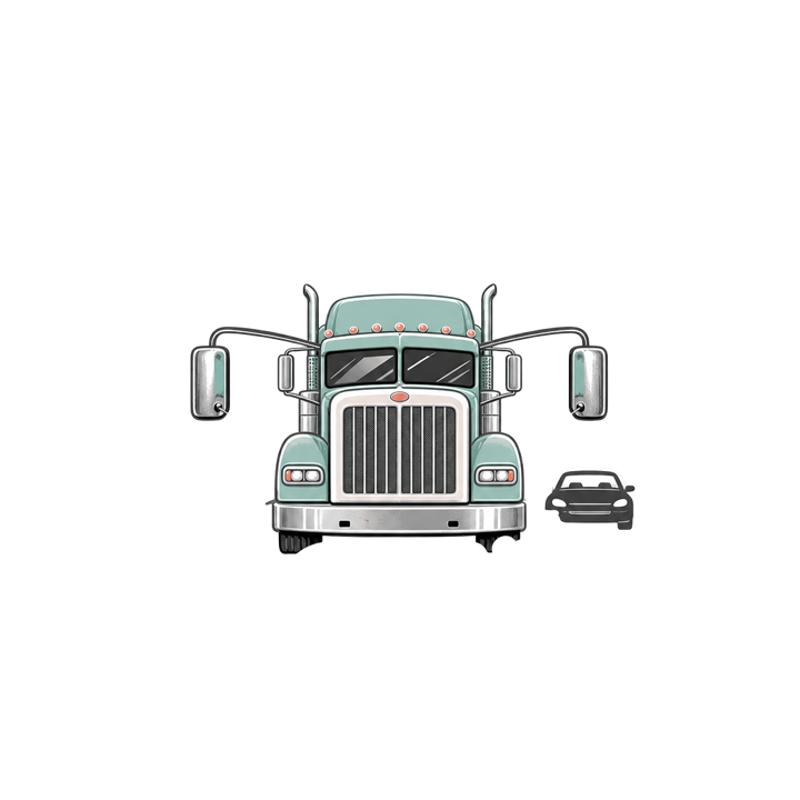 Keep your distance, I can't see you — trucker t-shirt design by Bazzai Studio