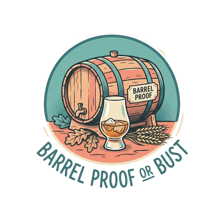BARREL PROOF OR BUST — bourbon & whiskey t-shirt design by Bazzai Studio