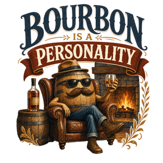 BOURBON IS A PERSONALITY — art by Bazzai Studio