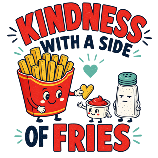 KINDNESS WITH A SIDE OF FRIES — art by Bazzai Studio
