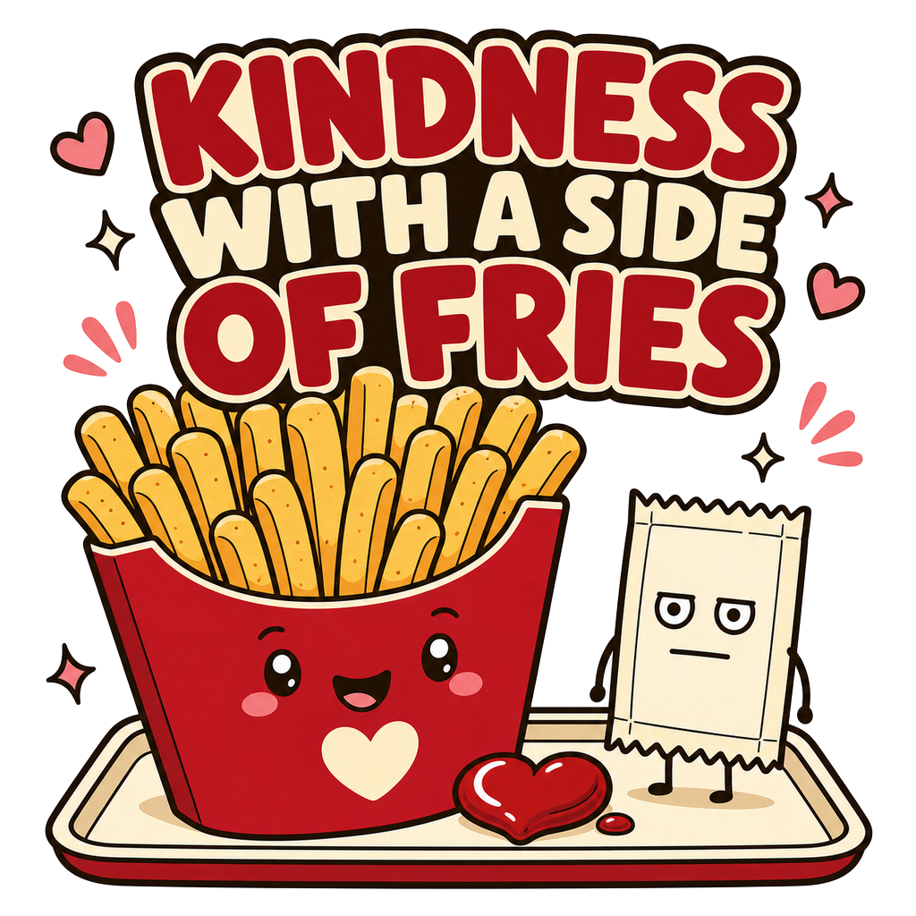 KINDNESS WITH A SIDE OF FRIES — art by Bazzai Studio