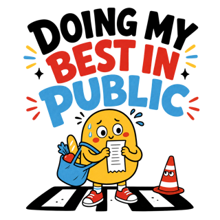 DOING MY BEST IN PUBLIC — art by Bazzai Studio