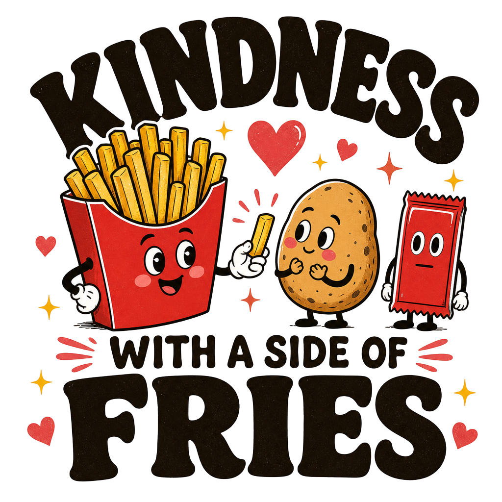 KINDNESS WITH A SIDE OF FRIES — art by Bazzai Studio