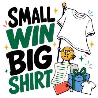 SMALL WIN BIG SHIRT — art by Bazzai Studio