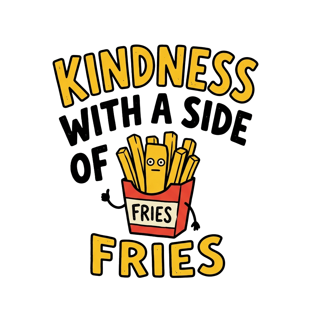 KINDNESS WITH A SIDE OF FRIES — art by Bazzai Studio