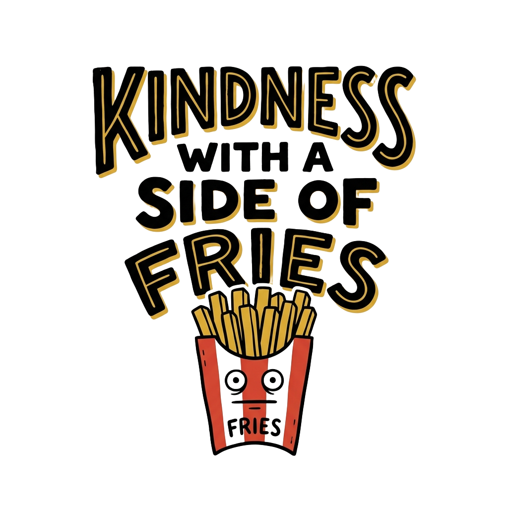 KINDNESS WITH A SIDE OF FRIES — art by Bazzai Studio