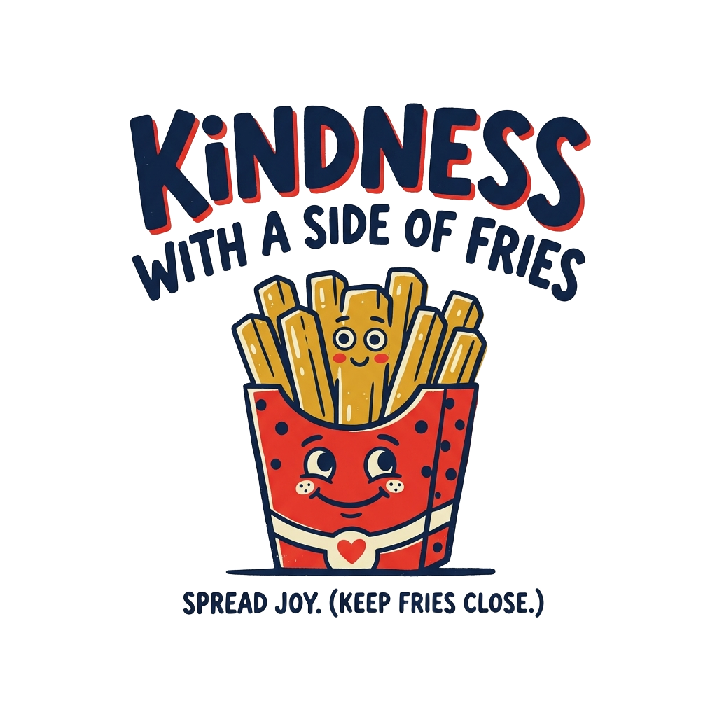 KINDNESS WITH A SIDE OF FRIES — art by Bazzai Studio